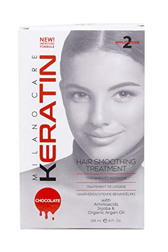 Milano Care, Keratin Kit, Smoothing Hair Treatment, Aminoacids and Jojoba Oil, Chocolate