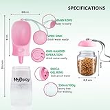 MYDAISY Spülmaschinenfest Trinkflasche Hunde für Unterwegs 550ml mit 100g Futterbehälter - Auslaufsichere Hunde Trinkflasche Geeignet für Hunde und Welpen - Hundezubehör to Go