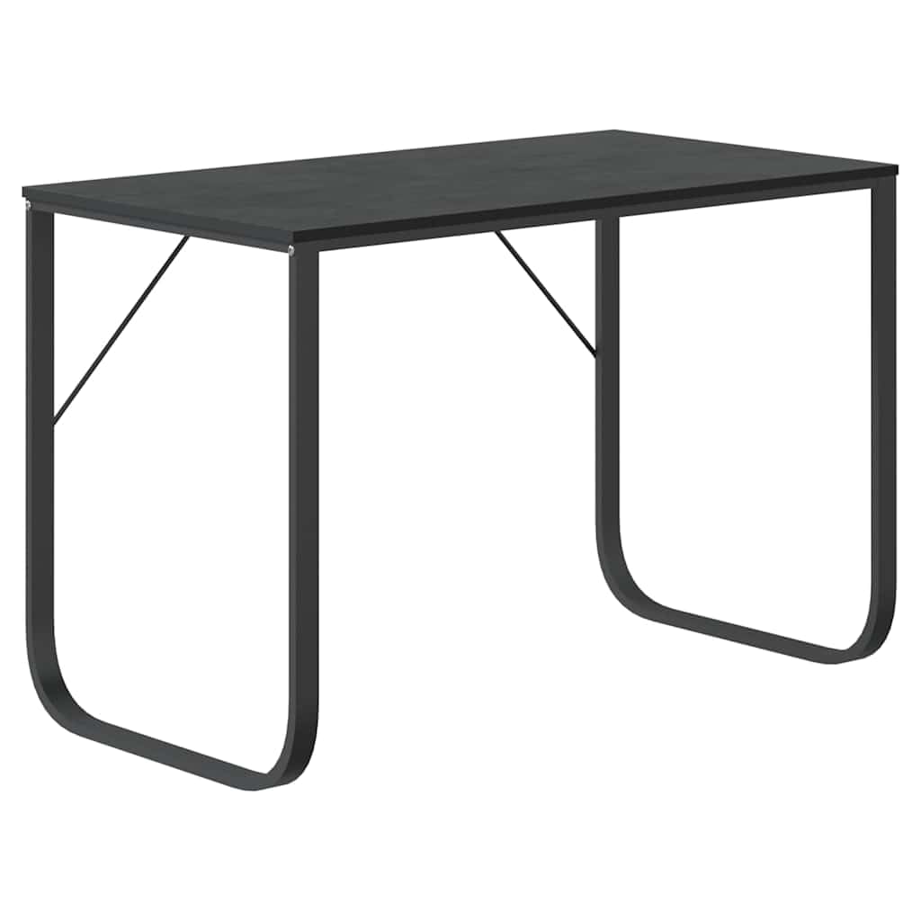 Scrivania per computer, 110 x 60 x 73 cm, in metallo, colore: Nero