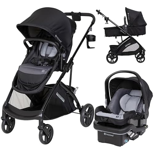 Baby Trend Passport® Switch 6-in-1 Modular Stroller Travel System with EZ-Lift™ Plus Infant Car Seat, Dash Black