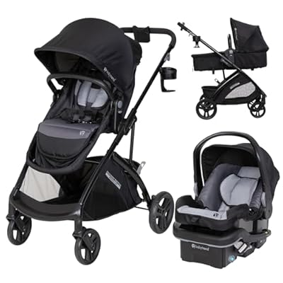 Baby Trend Passport Switch 6-in-1 Modular Stroller Travel System with EZ-LiftTM Plus Infant Car Seat, Dash Black