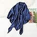EIysee 70x70cm Solid Color Scarf-Satin Silk Head Scarf for Women Men Vintage Bandanas Satin Hair Scarf Silk Wrap (Pure Navy blue-70cm)
