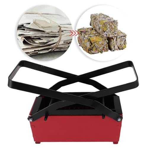 Sxhlseller Macchina per Produrre Mattoni di Carta Multifunzionale, Pressa per Giornali in Ferro, Pressa per Mattoni Refrattari, Macchina per Bricchette per Tronchi di Carta per Stufa