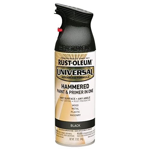 Image of Rust-Oleum 245217 Universal All Surface Hammered Spray Paint, 12 oz, Black