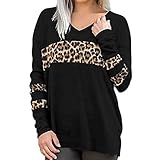 Luckycat Blusas Mujer, Casual O Cuello Leopardo Sudaderas Ropa en Oferta Camisetas Manga Larga Tops de Fiesta Abrigos Invierno de Mujer Primavera Otoño