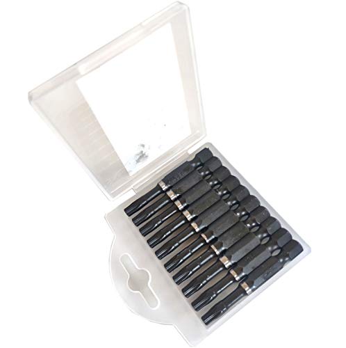 10 puntas tipo Torx 15 TX 15 T 15 L 50 mm S2 calidad magnética mate negro Torx 15