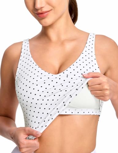 Image of THE GYM PEOPLE Womens' Sports Bra Longline Wirefree Padded with Medium Support