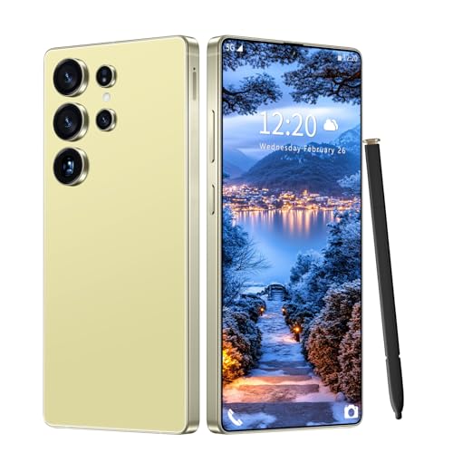 BVNA I25 Ultra Unlocked Phone 16+1TB,Built in Pen The Phone,Battery 7000mAh 6.99" HD Screen,Android 14 Smartphone,Face ID/5G/Fingerprint Lock/Dual SIM/GPS (Yellow)
