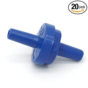 SN Aquatic Non-Return Blue Colour Check Valve Oxygen System Aquarium Fish Tank Air Pump Accessories 20PCS/Set