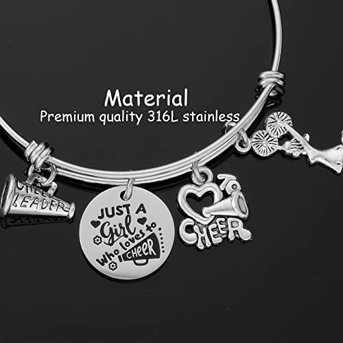 HUTIMY Cheerleading Gift for Cheer Team Women Bracelet Present Ideas Teens Cheerleading Bracelets Cheer Bracelet2