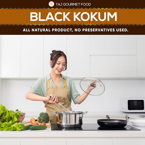 TAJ Premium Indian Black Kokum (Wild Mangosteen), (Dry, 7oz (NEW))