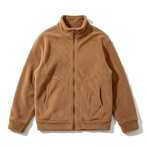 Fleece Jacket for Men Casual Soft Coat Stand Collar Full Zip Jackets | Zipper Closure, Front Pockets, Long Sleeve, Soft Warm, Casual Outdoor, Daily Wear, Fall Winter, Spring Fall - image 3
