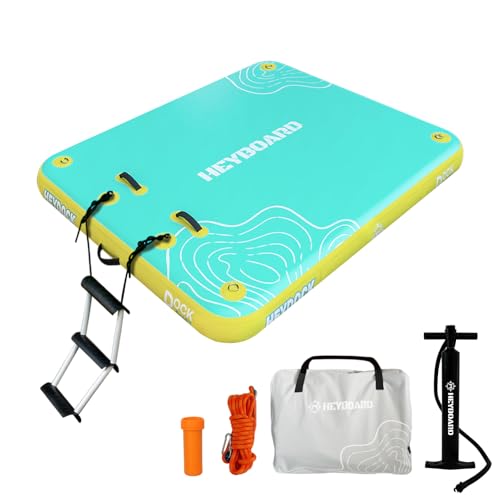 HEYBOARD Inflatable Floating Dock with Ladder (5x6ft/8x6ft/10x6ft)