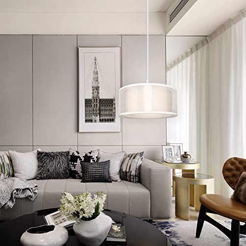 FRIDEKO HOME 2 Tier Light Shade Ceiling - Modern White Lampshade for Ceiling Lights, Bedroom Lights Ceiling Lamp Shades for Living Rooms, Hallways, and Lounges (30cm) - Image 6