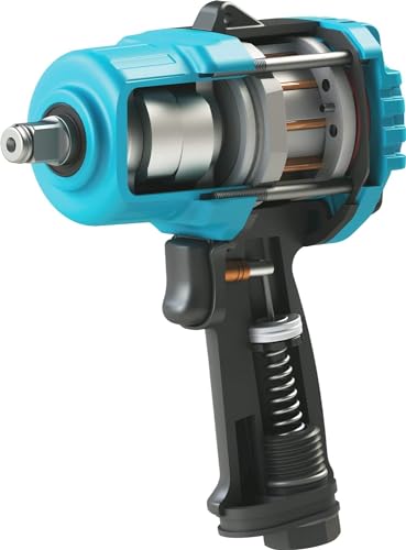 Avvitatore A Impulsi Hazet 9012Tt,Coppia Di Allentamento Max. Coppia Di Allentamento 2200 Nm, Attacco Quadro 12,5 Mm(1/2 Pollice),Avvitatore A Percussione A Doppio Martello, Con Tecnologia Twin-Turbo - 6