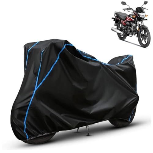 Image of Kerwa Waterproof Bike Cover Compatible with Honda Shine 100 | Dust Proof, UV-Resistant, All-Weather Protection Bike Body Cover, Windproof Elastic Bottom
