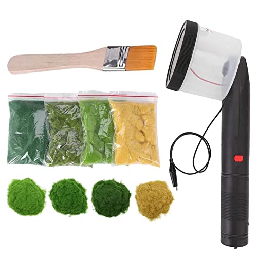 senlinren Mini Máquina de Flocado de Paisajes, Mini Aplicador de Cuatro Colores para la Máquina de Flocado para el Modelado Escénico de la Mesa de Arena de Bricolaje Herramienta de Artesanía Cover