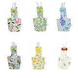 6-Piece Bird Diaper Set for Parrots, Reusable Protective Flight Suits with Waterproof Inner Layer, Washable Urine Wet Suit for Cockatiel, Parakeet, Budgie, and Small Birds(S)