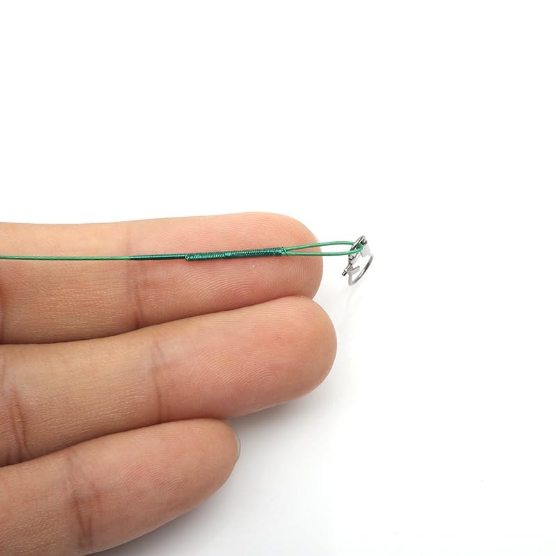 100 piezas líderes de acero antirroedura para pesca miniatura 3