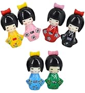 こけし 日本人形 6個セット 女の子 着物 インテリア小物 置物 オブジェ Amazon | TOYANDONA 6ピース 6色 日本 可愛い こけし 小さい置物 外国