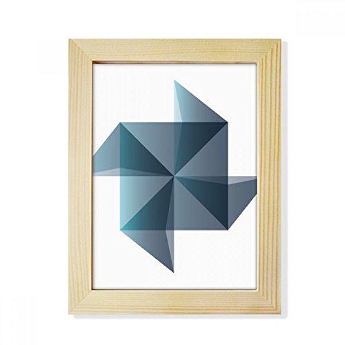 Marco de fotos de madera de 6x8 pulgadas con diseño abstracto de origami 2