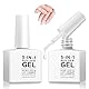 5-in-1 Builder stärkendes Gel 15ml, 2-Pack Builder Gel für Nägel, Aufbaugel für Nägel, UV/LED-Nagellack für Nagelverlängerungen, Verlängerungen, Nagelkunst, Aufkleber, Aufbaugel FüR GelnäGel (Clear)