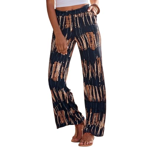 LASCANA Women's Printed Straight Leg Pants