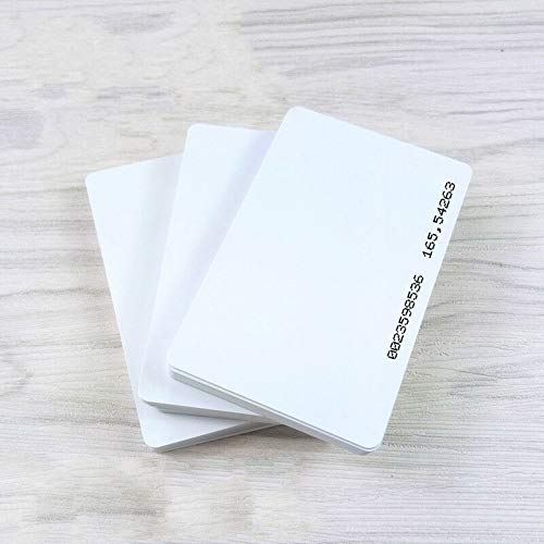 30pcs ID Card 125khz Proximity Clamshell ID Card TK4100 Chip(Thin/Thick Card) Compatible with EM4100 Support ID Smart Card Entry Access Control System,Key Card,Membership Card (Thin Card)
