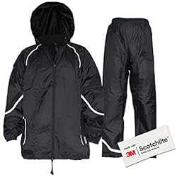 Ropa Para Trabajar En El Campo Mujer Salzmann 3M Traje de Lluvia Reflectante - Resistente al Agua y a Prueba de Viento - Conjunto de Chaqueta y pantalón de Lluvia - Equipado con 3M Scotchlite