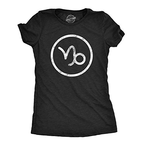 Zodiac Capricorn Astrology Horoscope Birthday Star Sign for Women Black M