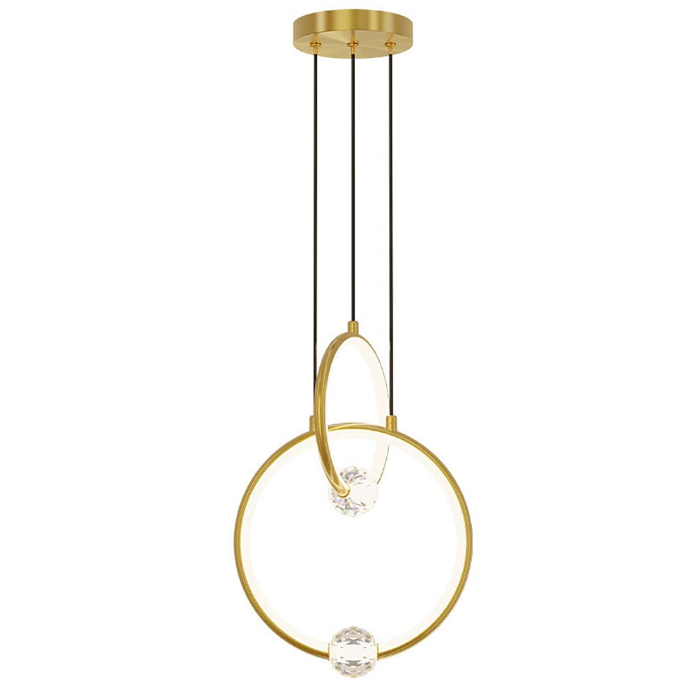 Suspension LED en laiton brossé et cristal dimmable - 8