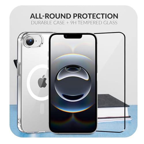 Image of ShieldTech Back Cover Case + Screen Protector for Apple iPhone 16e | Mag-Safe Compatible | Transparent Mobile Phone Back Cover Case for i Phone 16e | i Phone 16 e TPU Transparent Back Case Cover