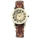 2013newestseller Brown Retro Vintage Classic Hollow Out Weave Wrap Around Wrist Watch