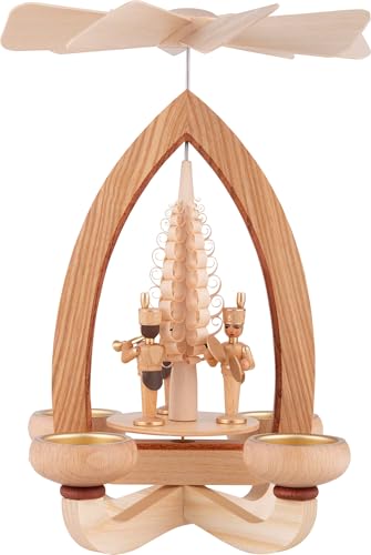 Erzgebirge Palast 1-stöckige Pyramide Bergleute - Natur - 28 cm