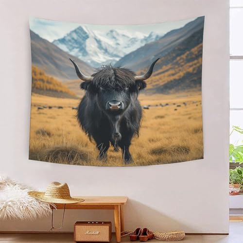 Tapisserie 3D Effet Highland pour habiller un grand mur vide de salon