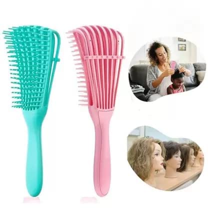 Image of Paddle Hair Brush for Women & Men - Detangler & Styling Comb for Curly, Wavy & Straight Hair - Comfortable Grip Hair Brush