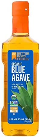 BetterBody Foods Organic Blue Agave, Low Glycemic Sweetener, 25 Oz