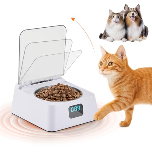 Futterautomat Katze nassfutter mit 350 ml Katzennapf,Nassfutterautomat für Katzen und Hunde Kleine,Automatic cat Feeder für Kurzhaar,Maine Coon,Ragdoll Futterautomat Katze nassfutter mit 350 ml Katzennapf,Nassfutterautomat für Katzen und Hunde Kleine,Automatic cat Feeder für Kurzhaar,Maine Coon,Ragdoll