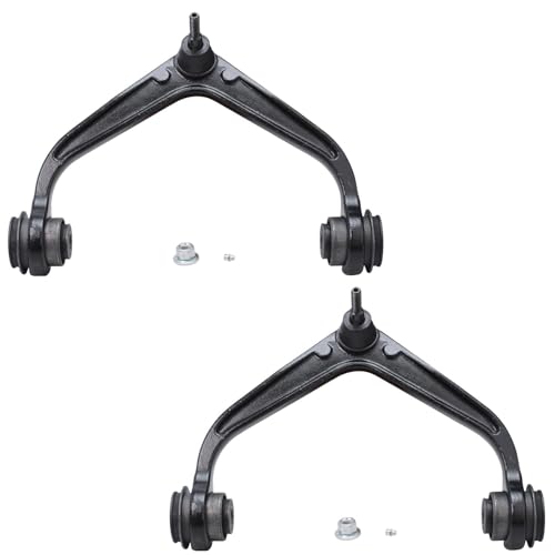 Image of Detroit Axle - Front 8pc Control Arms Kit 2011-2019 Chevrolet Silverado 2500 3500 HD GMC Sierra 2500 3500 HD, 2 Upper Control Arms 2 Lower Ball Joints 4 Tie Rods 2012 2013 2014 2015 2016 2017 2018