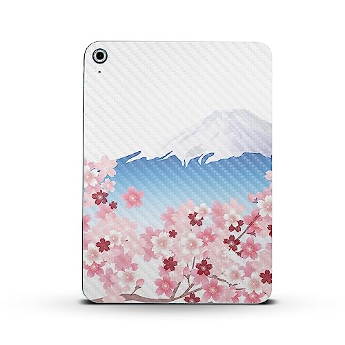 Image of MightySkins Carbon Fiber Skin Compatible with Apple iPad 10.9 inch 10th Gen (2022) Full Wrap Kit - Fuji Scene | Protective, Durable Textured Carbon Fiber Finish | Easy to Apply | Made in The USA