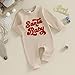 Newborn Baby Girl Boy Christmas Outfit Long Sleeve Romper Jumpsuit Bodysuit Santa Infant Fall Winter Clothes (E-Khaki santa baby, 6-12 Months)