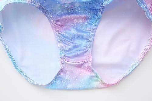 Image of iLover Girls Sparkle One Piece Swimsuits Crossback Swimwear Beach Bathing Suit with Adjustable Strap 4-10 Years