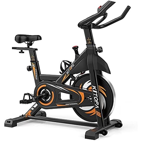 Exercise Bike - Kitopa Magnetic Resistance Stationary Bike, Quiet Belt Drive Indoor Cycling Bike with Comfortable Seat Cushion and LCD Monitor for Home Workout Cover