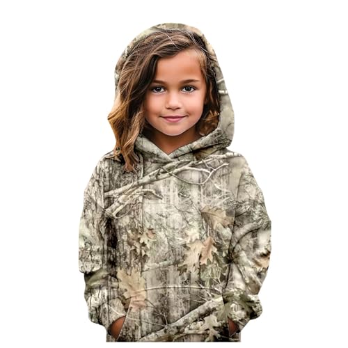 Girls Camo Hoodie Sweatshirts for Girls Toddler & Kids Camouflage Print Little Girl's Pullover Sweaters3