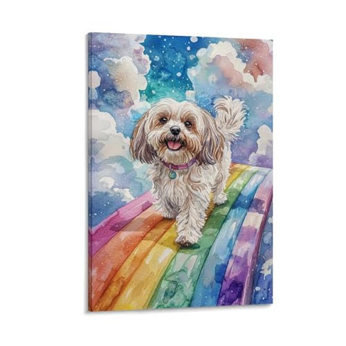 Tableau Shih Tzu image sur toile 30x45cm pour salon et chambre