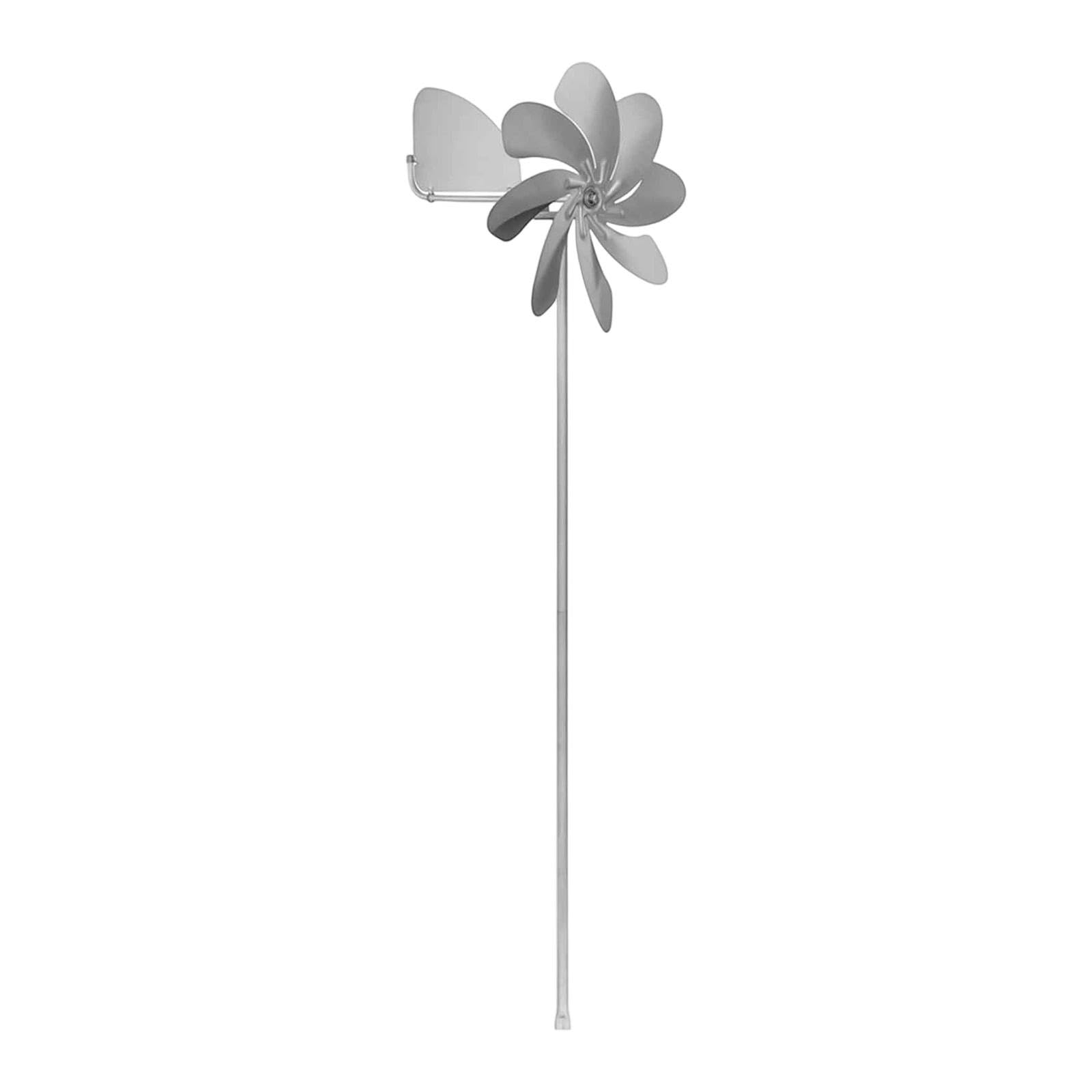 Windspiel, zu montieren, Edelstahl, Kunsthandwerk, schöne, schwenkbare 75 cm große Metall-Windmühle für die Auffahrt, im Außenbereich, im