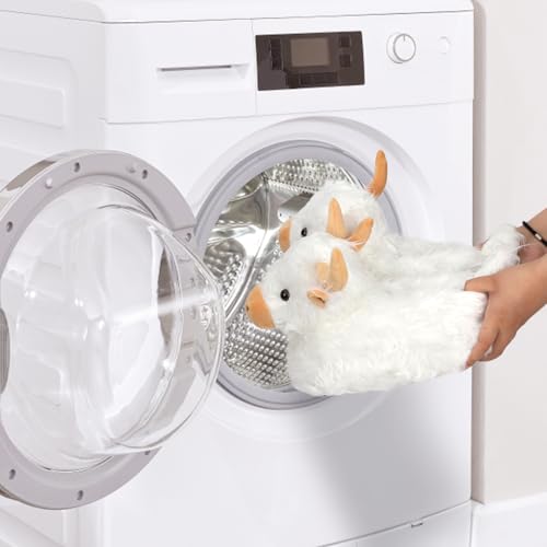 Image of Women Animal Slippers Cute Plush House Shoes Warm Novelty Cartoon Slippers Gifts for Birthday Christmas