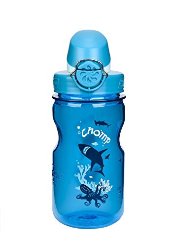 Nalgene 12oz OTF Kids, Chomp (Blue w/Blue Cap) - 2 Count