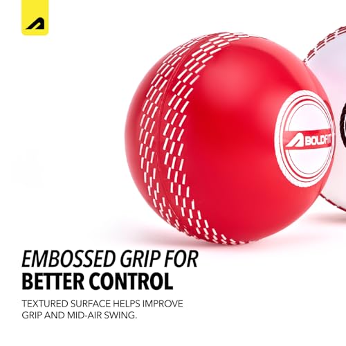 Image of Boldfit WindBall Synthetic Cricket Practice Ball for Indoor & Outdoor Training - Soft PVC Material, Ideal for Kids and Adults, 125 GM- Multicolor (Pack of 2)