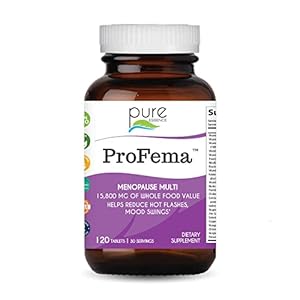 PURE ESSENCE LABS ProFema – Multivitamin for Women – Natural Menopause Relief Supplement – Promotes Hormone Balance, Reduces Hot Flashes, Mood Swings, Night Sweats (120 Capsules)